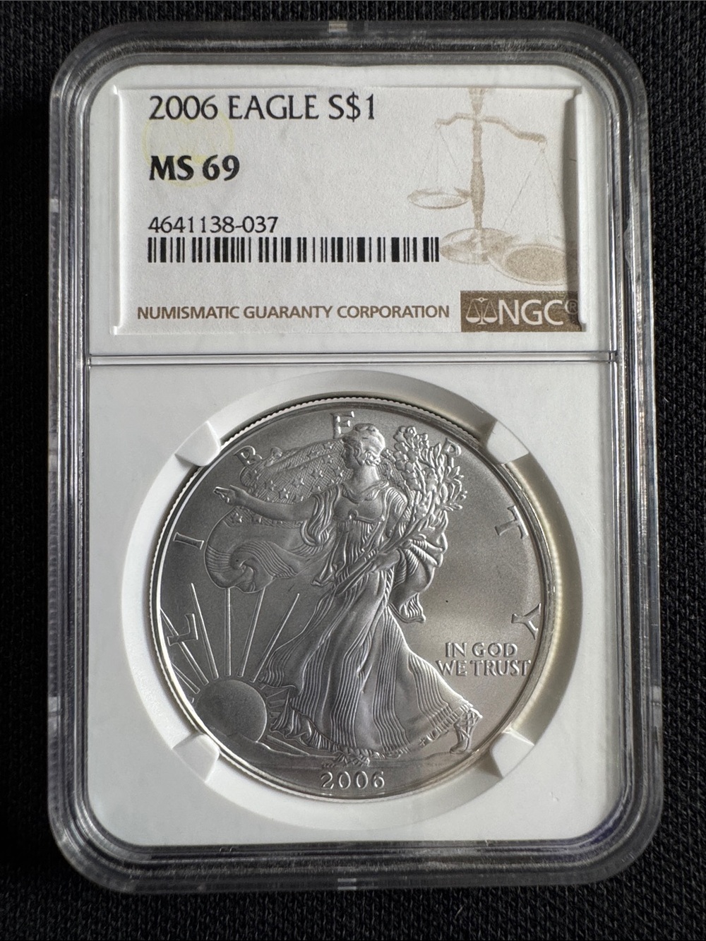 NGC-Certified 2006 American Silver Eagle MS69 - Silver Finish